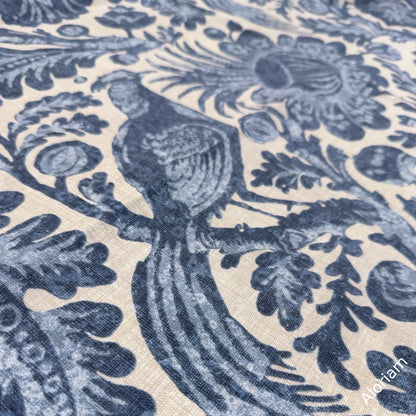 (CLEARANCE) Colonial Williamsburg Tucker Resist Batik Floral Bird Print Pillow Cover