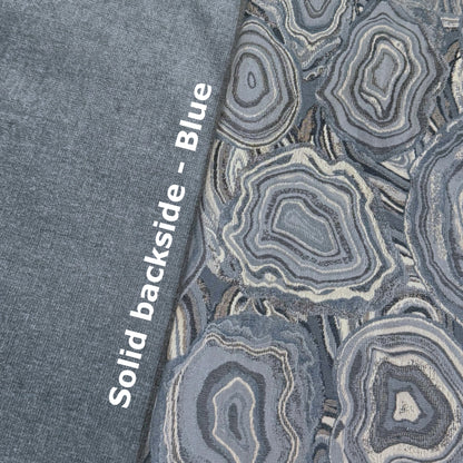 Preziosa Blue Gray Off-White Agate Geode Pattern Pillow Cover (Kravet fabric)