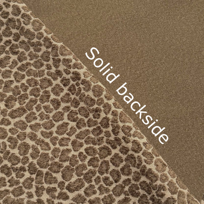 (CLEARANCE) Niobe Brown Leopard Spots Chenille Pillow Cover