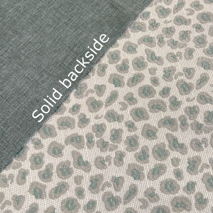 (SOLD OUT) Jaclyn Mineral Green Gray Leopard Spot Pillow Cover