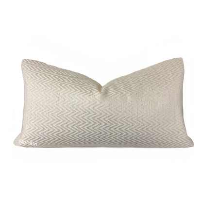 Van Ness Cream Petite Chevron Pillow Cover