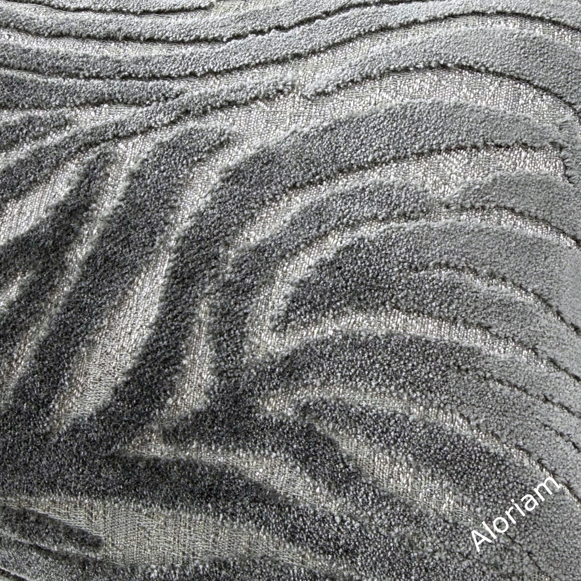 Alden Gray Abstract Cut Velvet Pillow Cover By Aloriam 