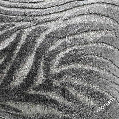 Alden Gray Abstract Cut Velvet Pillow Cover By Aloriam 