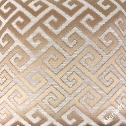 Apollo II Light Cafe Brown Greek Key Pillow Cover - Aloriam