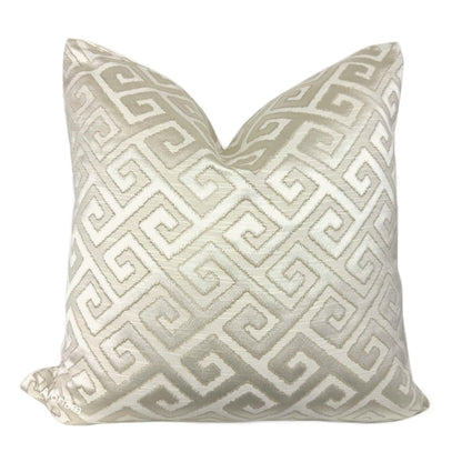 Apollo III Pearl Greek Key Pillow Cover - Aloriam