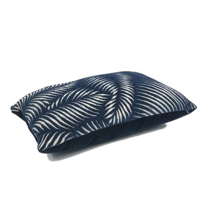 Arcadia Navy Blue Botanical Ferns Chenille Pillow Cover Cushion Pillow Case Euro Sham 16x16 18x18 20x20 22x22 24x24 26x26 28x28 Lumbar Pillow 12x18 12x20 12x24 14x20 16x26 by Aloriam