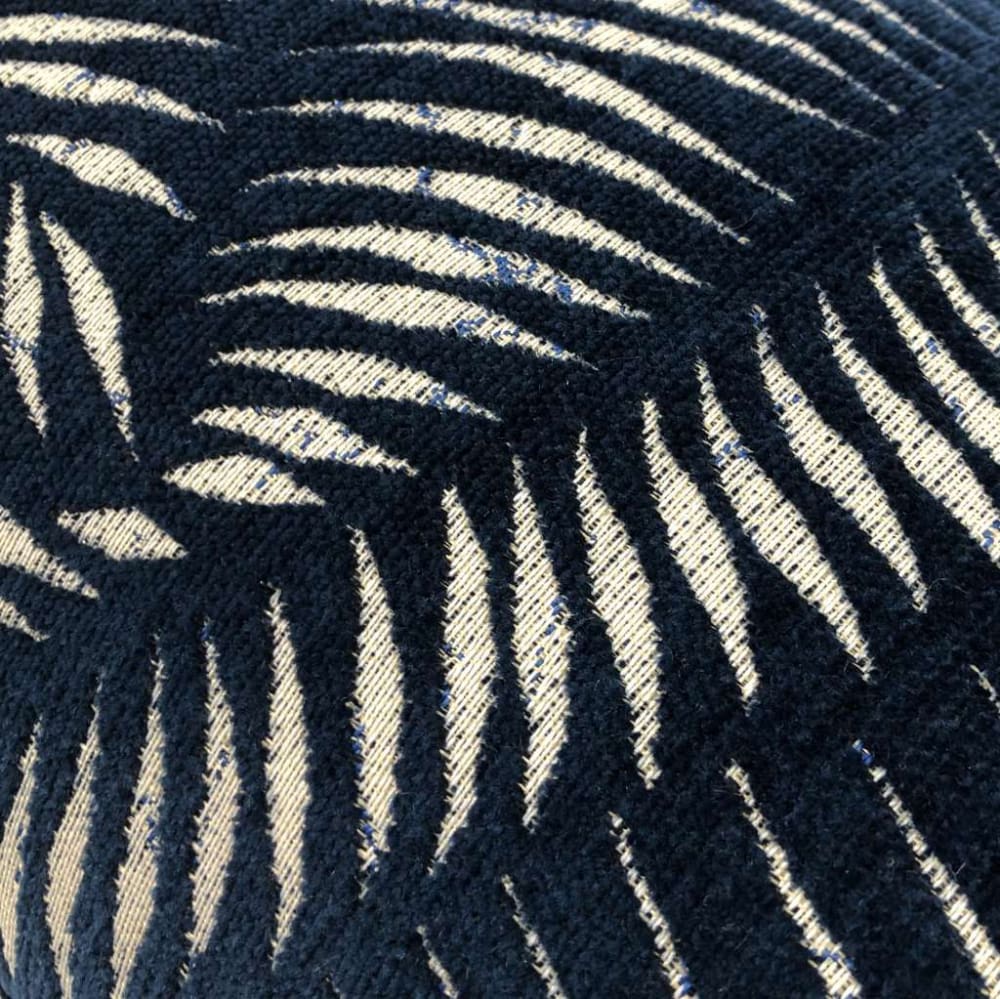 Arcadia Navy Blue Botanical Ferns Chenille Pillow Cover Cushion Pillow Case Euro Sham 16x16 18x18 20x20 22x22 24x24 26x26 28x28 Lumbar Pillow 12x18 12x20 12x24 14x20 16x26 by Aloriam