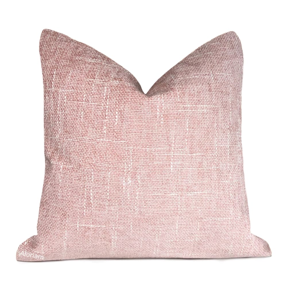 Bailey Blush Pink Tweed Textured Pillow Cover - Aloriam