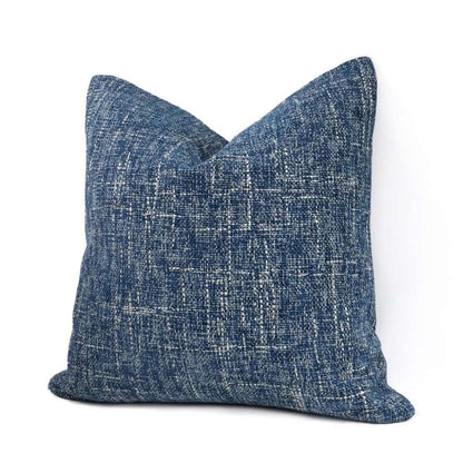 Bailey Ocean Blue Tweed Textured Pillow Cover - Aloriam