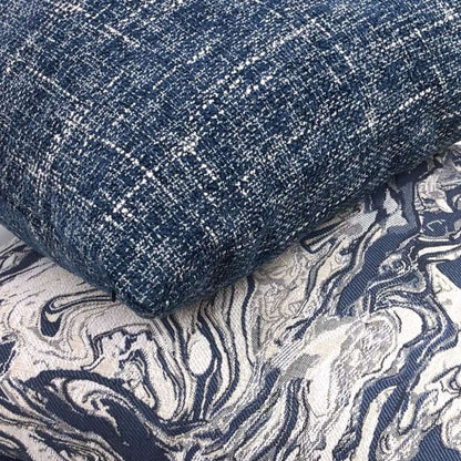 Bailey Ocean Blue Tweed Textured Pillow Cover - Aloriam