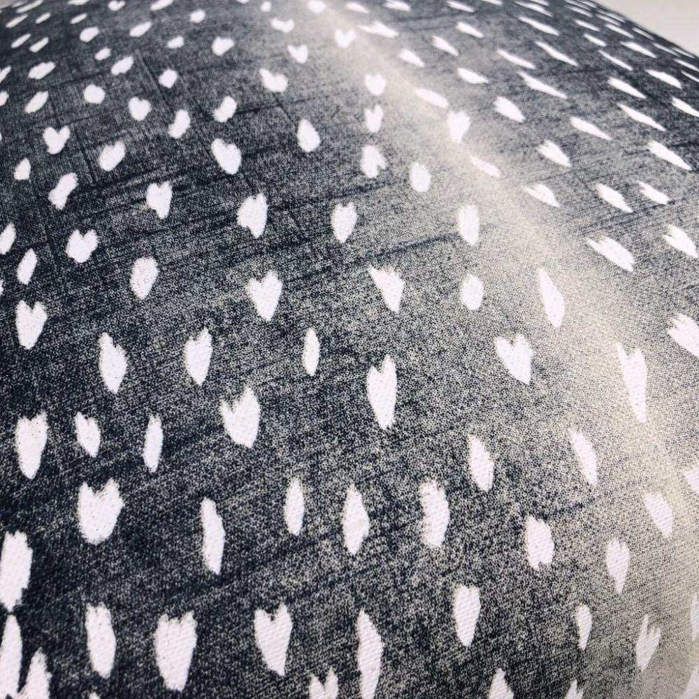 Cervidae Navy Blue White Deer Hide Animal Print Pillow Cover - Aloriam