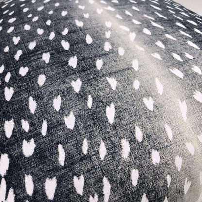 Cervidae Navy Blue White Deer Hide Animal Print Pillow Cover - Aloriam