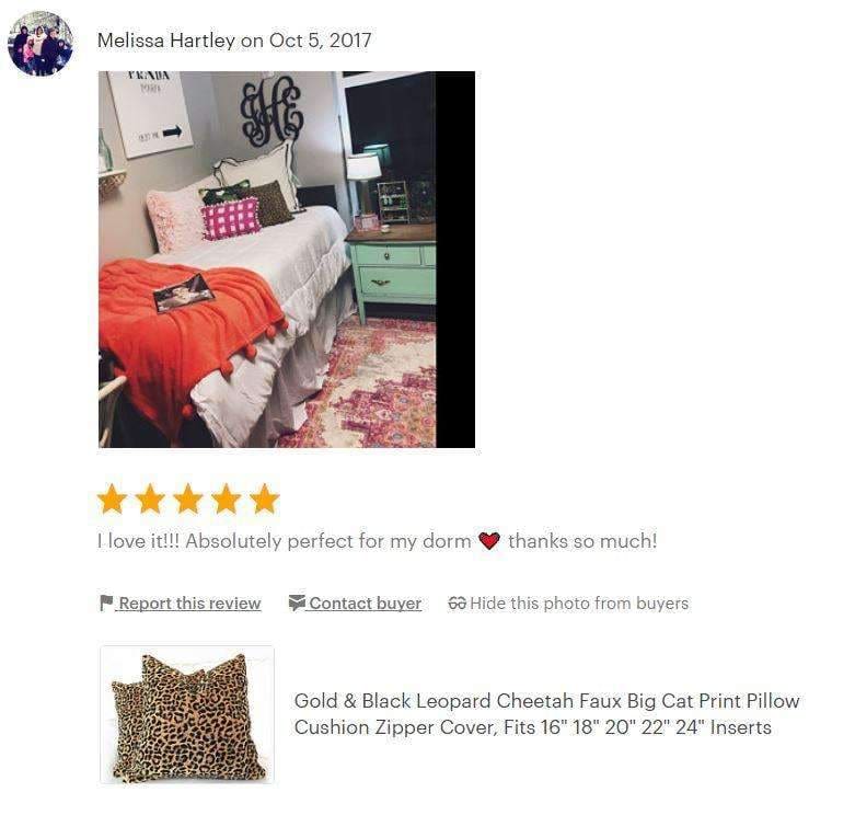 Classic Gold & Black Leopard Spots Chenille Pillow Cover - Aloriam