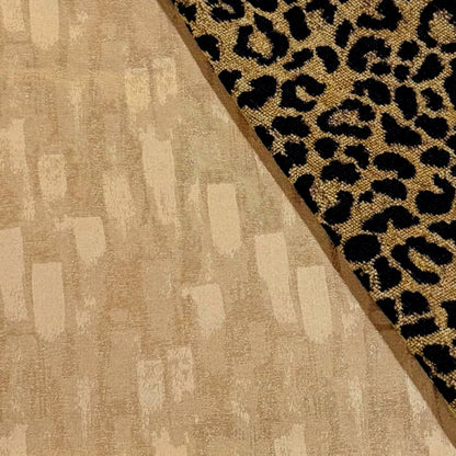 Classic Gold & Black Leopard Spots Chenille Pillow Cover - Aloriam