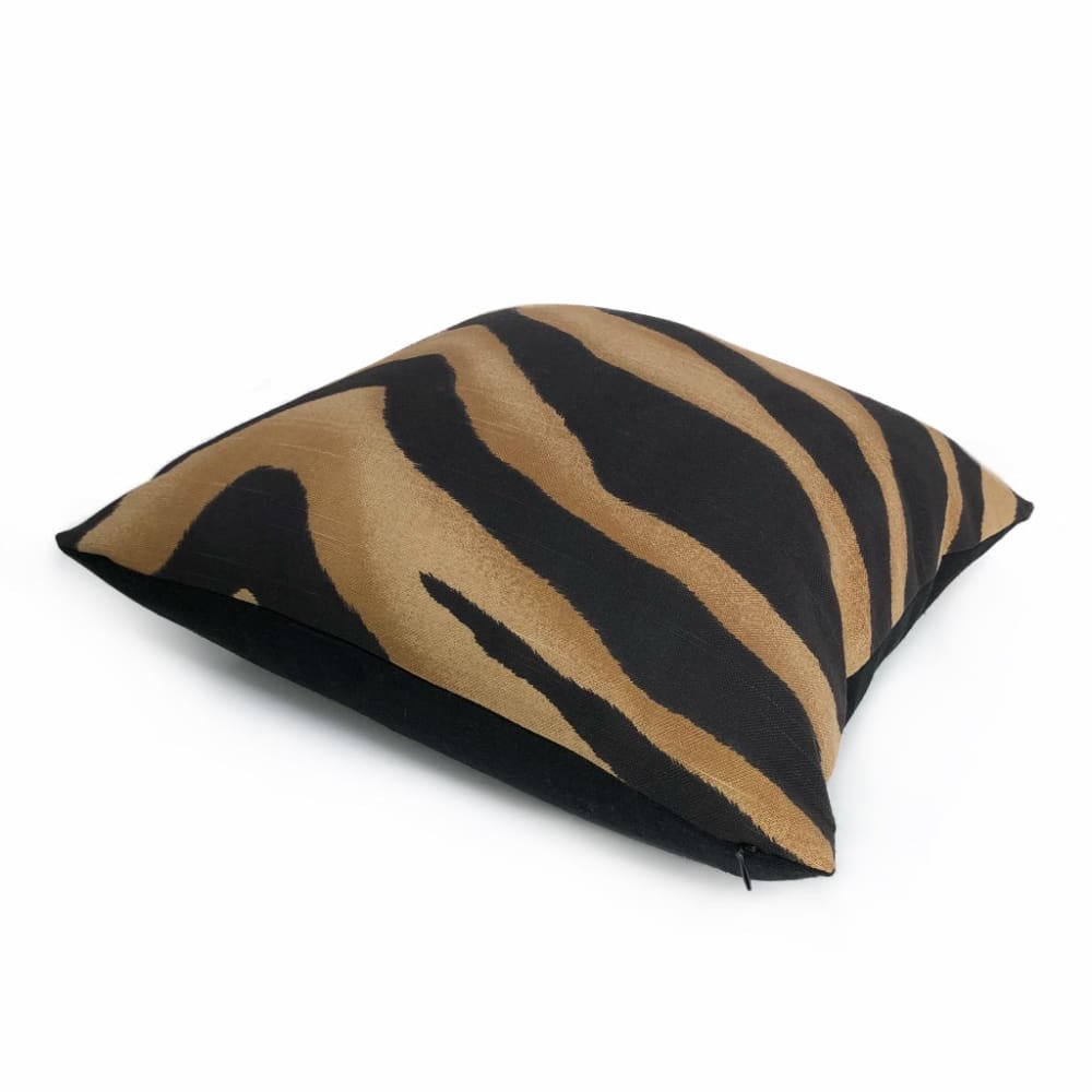 (CLEARANCE) Darrow Black Brown Tiger Stripe Pillow Cover - Aloriam