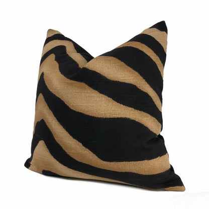 (CLEARANCE) Darrow Black Brown Tiger Stripe Pillow Cover - Aloriam