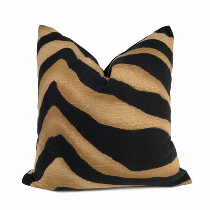 (CLEARANCE) Darrow Black Brown Tiger Stripe Pillow Cover - Aloriam