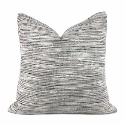 Erie Cream Gray Taupe Tonal Slub Chenille Pillow Cover - Aloriam