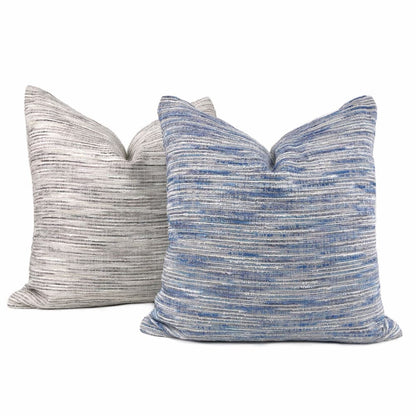 Erie Cream Gray Taupe Tonal Slub Chenille Pillow Cover - Aloriam