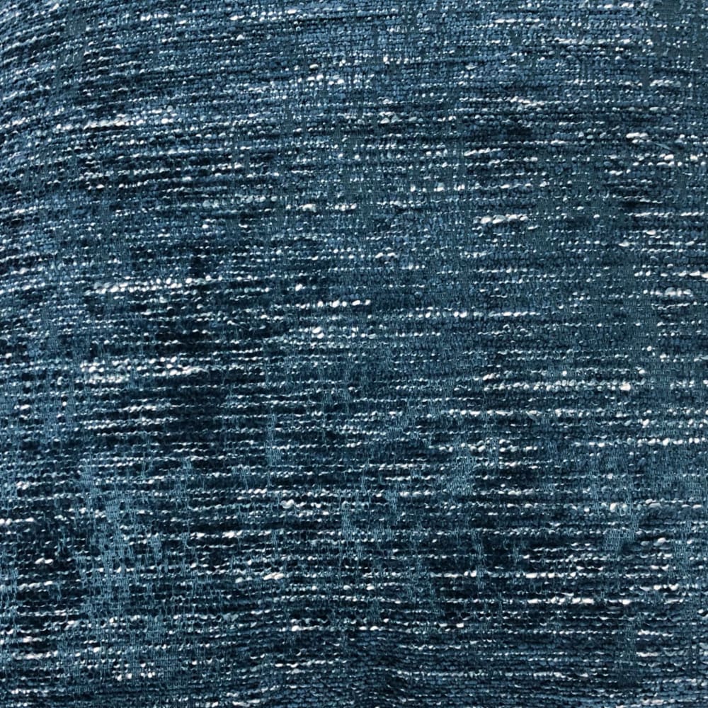 Knox Azure Blue Slub Textured Chenille Pillow Cover - Aloriam