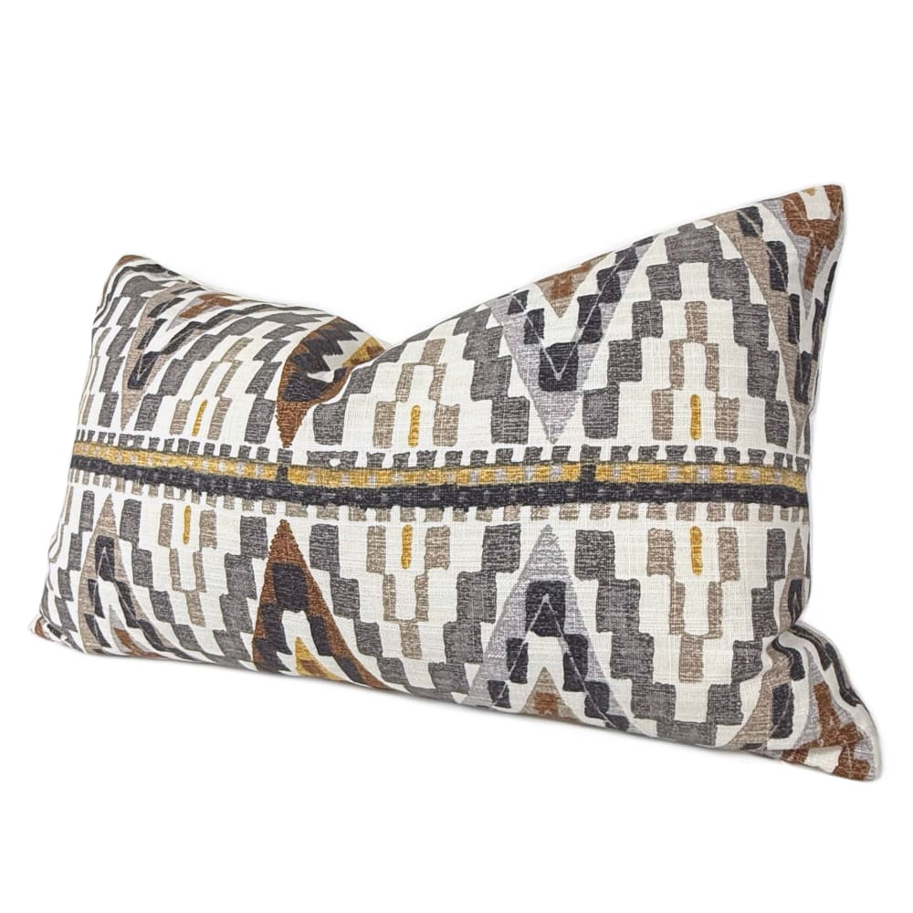 (CLEARANCE) Yuma Southwest Chevron Pillow Cover - Fits 12x20 insert (11x19 cover) / Pattern front - Solid back - Aloriam
