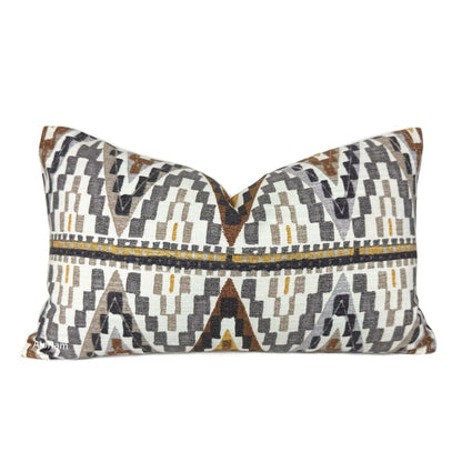 (CLEARANCE) Yuma Southwest Chevron Pillow Cover - Fits 12x20 insert (11x19 cover) / Pattern front - Solid back - Aloriam