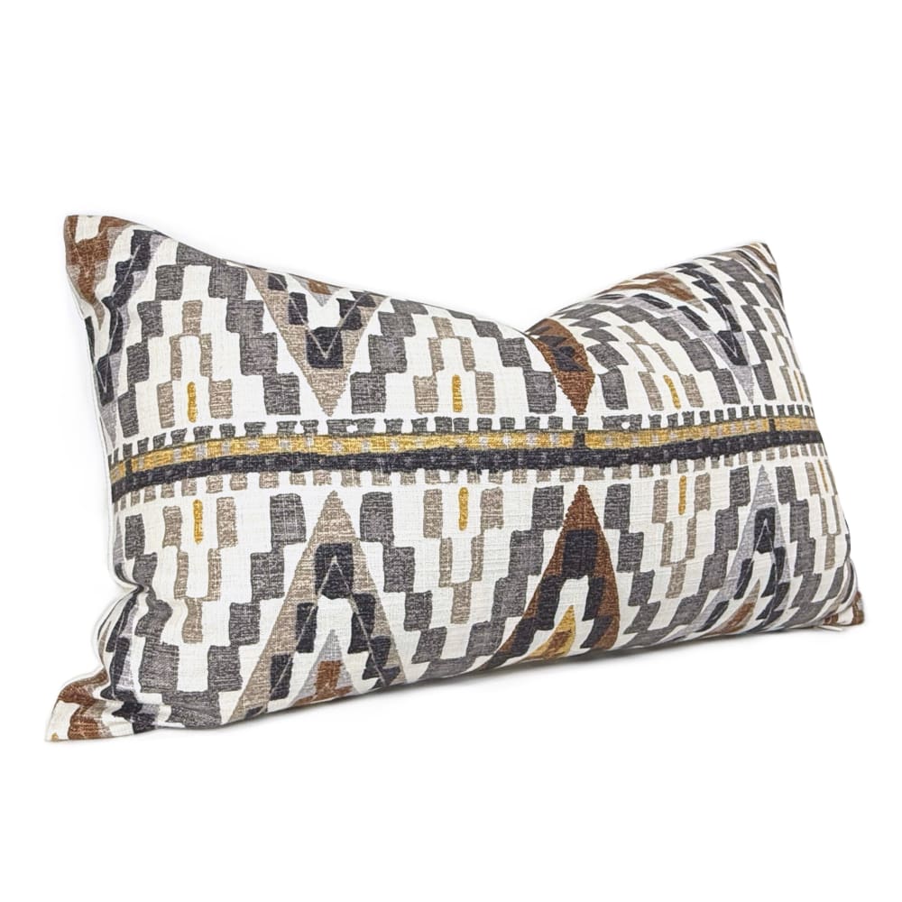 (CLEARANCE) Yuma Southwest Chevron Pillow Cover - Fits 12x20 insert (11x19 cover) / Pattern front - Solid back - Aloriam