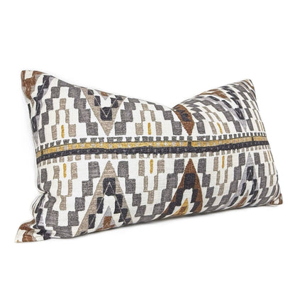 (CLEARANCE) Yuma Southwest Chevron Pillow Cover - Fits 12x20 insert (11x19 cover) / Pattern front - Solid back - Aloriam