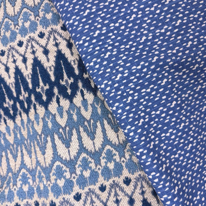 Dana Blue White Dots Modern Cotton Pillow Cover - Aloriam