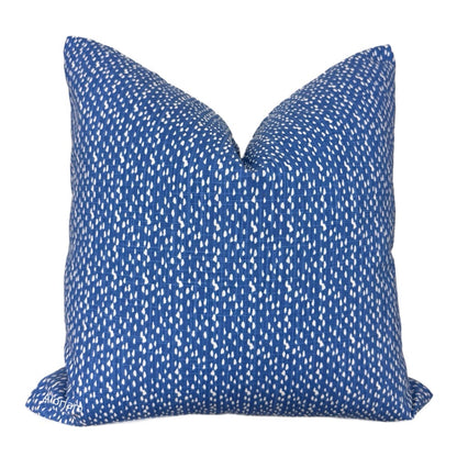 Dana Blue White Dots Modern Cotton Pillow Cover - Aloriam