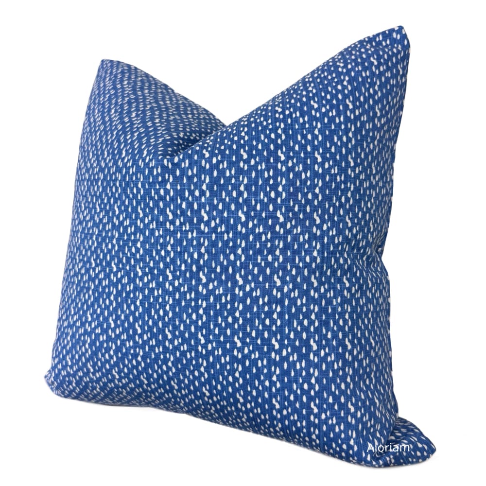 Dana Blue White Dots Modern Cotton Pillow Cover - Aloriam