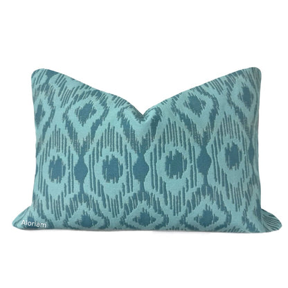 Drake Aqua Teal Blue Green Ethnic Pillow Cover Aloriam