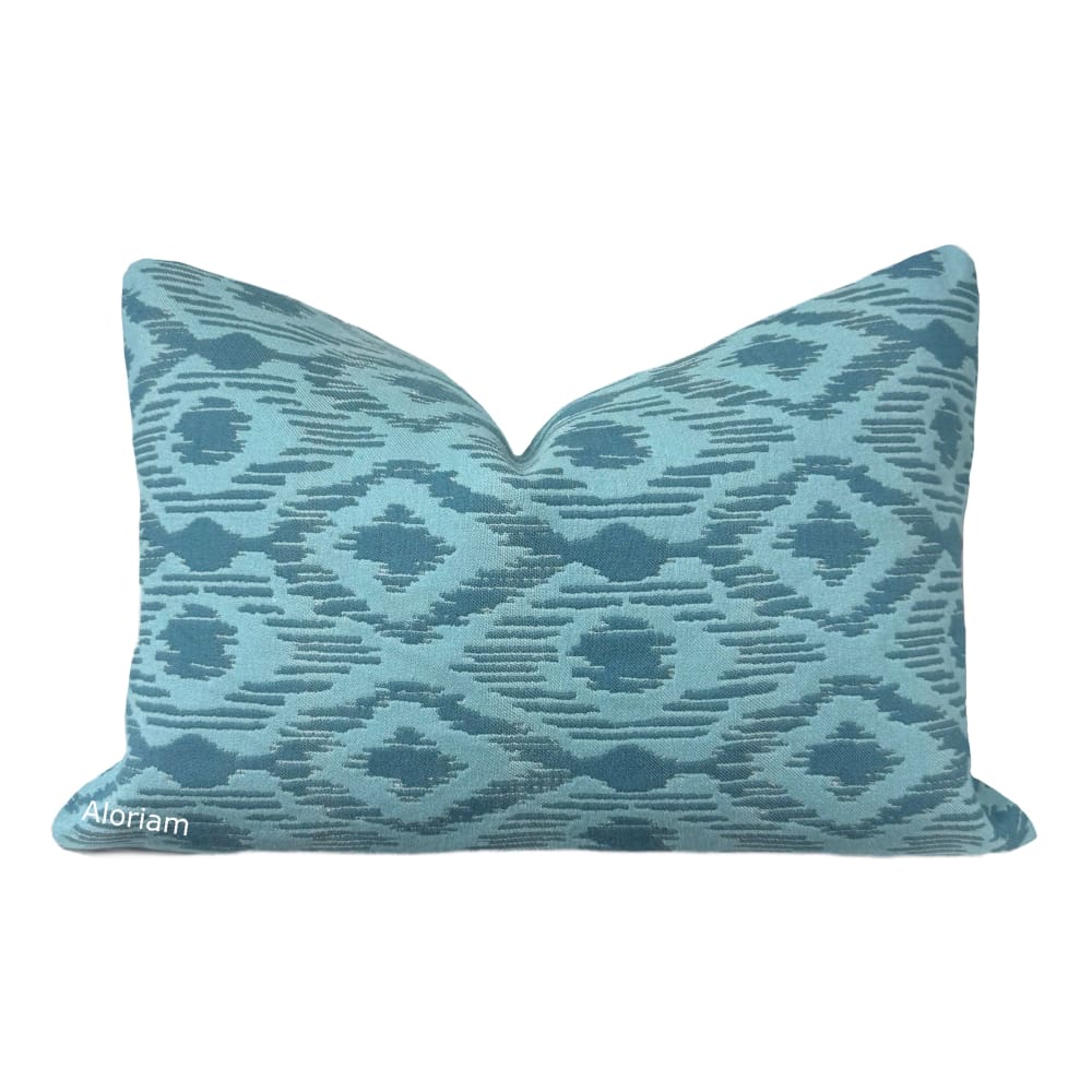 Drake Aqua Teal Blue Green Ethnic Pillow Cover Aloriam