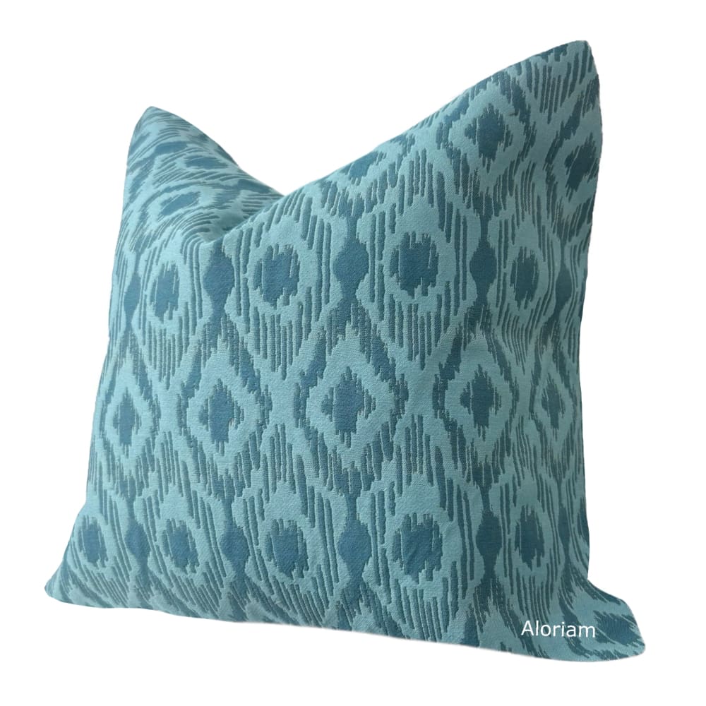Drake Aqua Teal Blue Green Ethnic Pillow Cover Aloriam