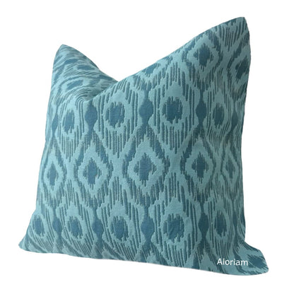 Drake Aqua Teal Blue Green Ethnic Pillow Cover Aloriam