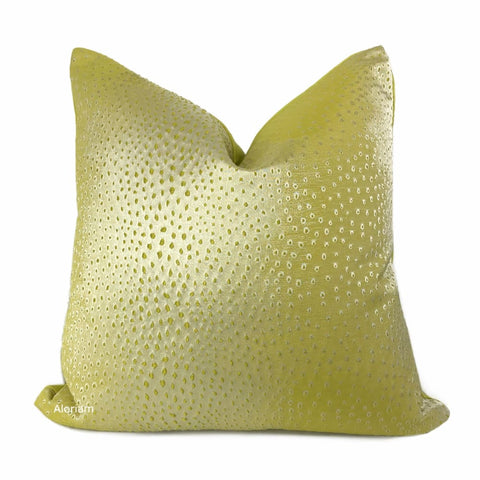 Geko Chartreuse Green Lizard Texture Pillow Cover - Aloriam