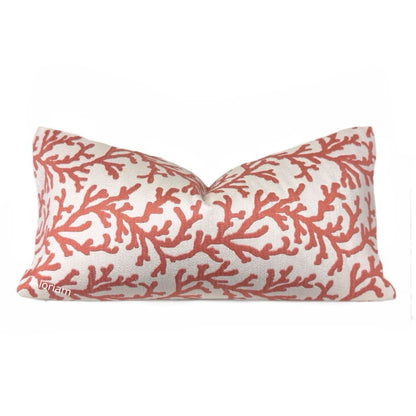 Juliet Red Coral Reef Pattern Pillow Cover - Aloriam