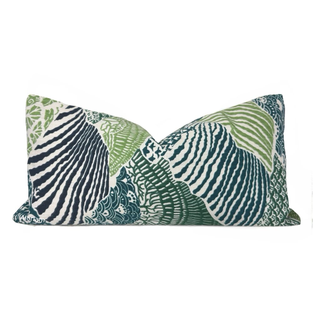 Robert Allen Madcap Cottage Windsor Park Palm Green White Pillow Cover Aloriam