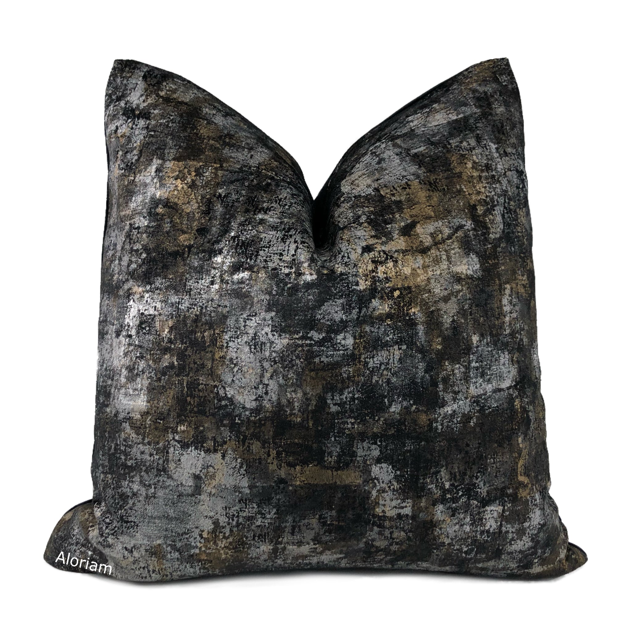 Etienne Black Bronze Brown Gray Patina Pillow Cover