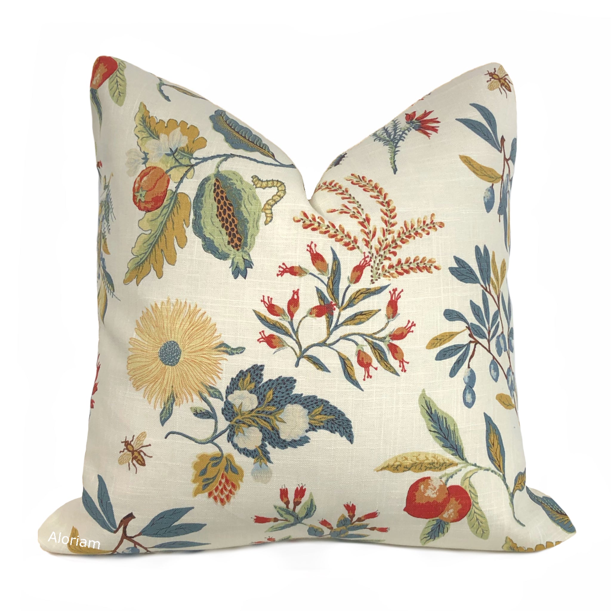 French General Fleur Botanical Pillow Cover (Fabric by the Yard available)