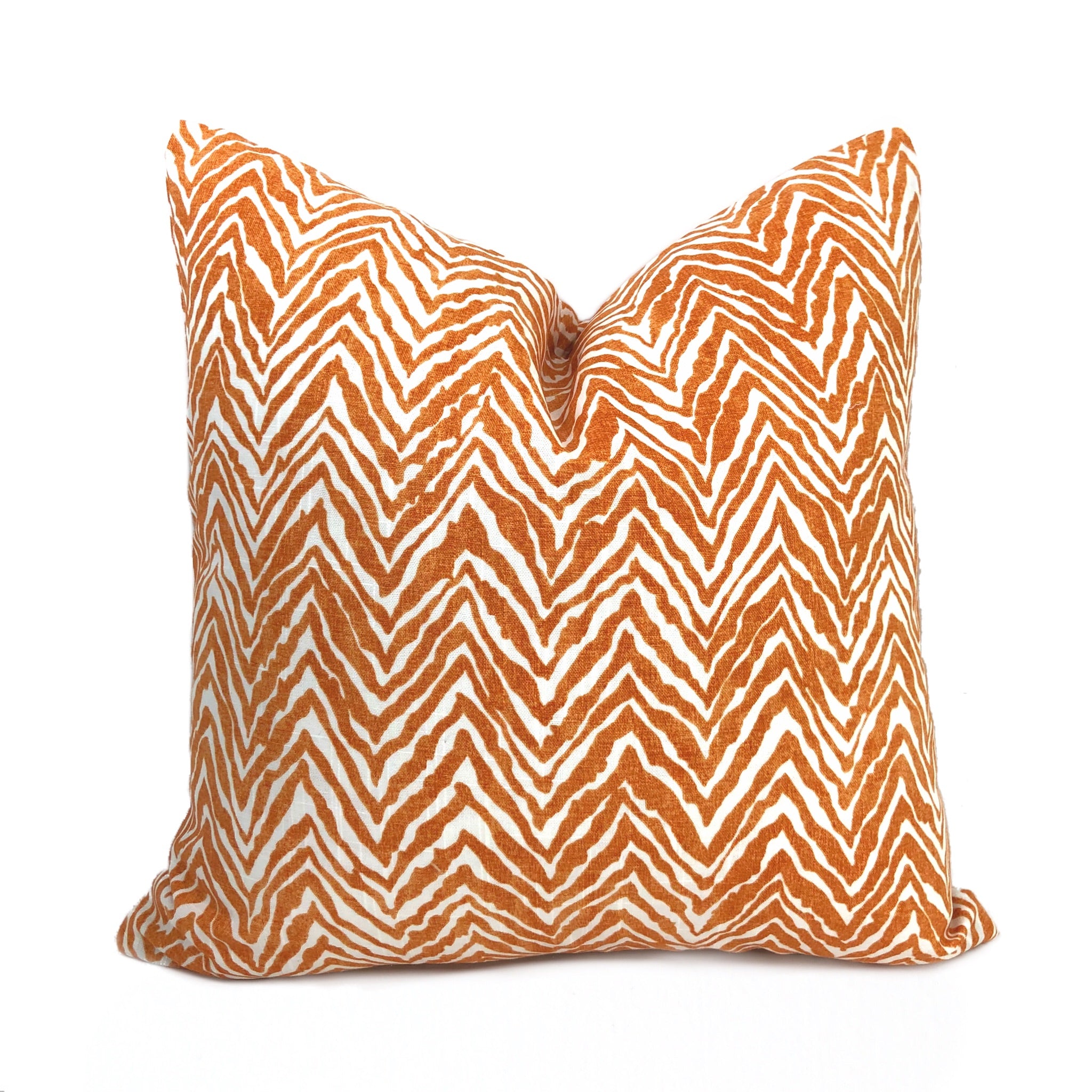 Tigra Orange White Animal Print Pillow Cover Lumbar Pillow 12x18 12x20 12x24 14x20 16x26