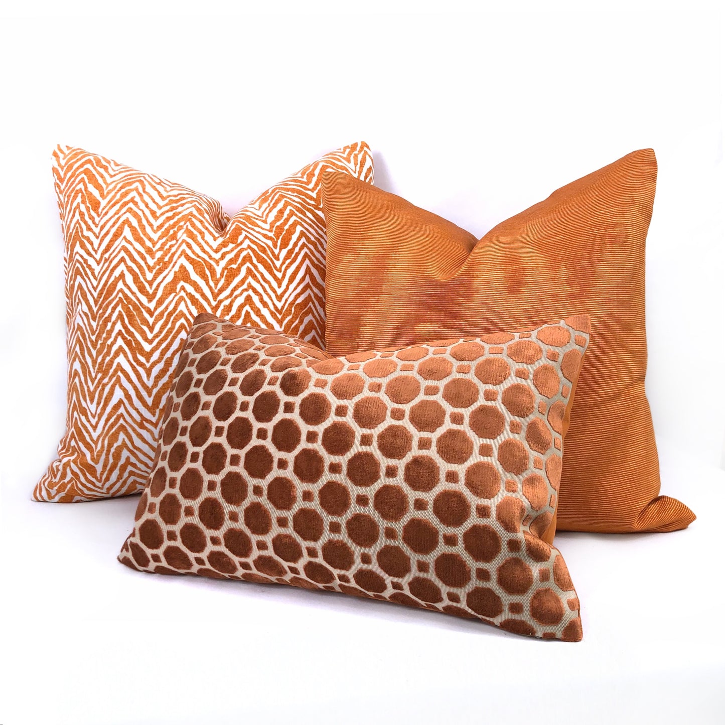 Tigra Orange White Animal Print Pillow Case Euro Sham 24x24 26x26 28x28