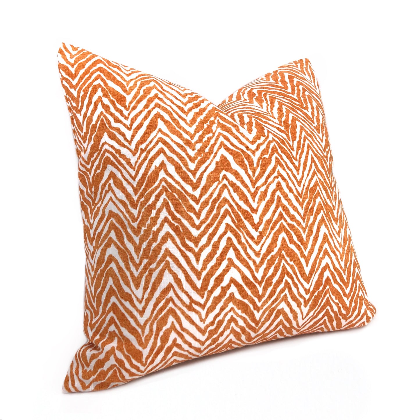 Tigra Orange White Animal Print Lumbar Pillow 12x18 12x20 12x24 14x20 16x26