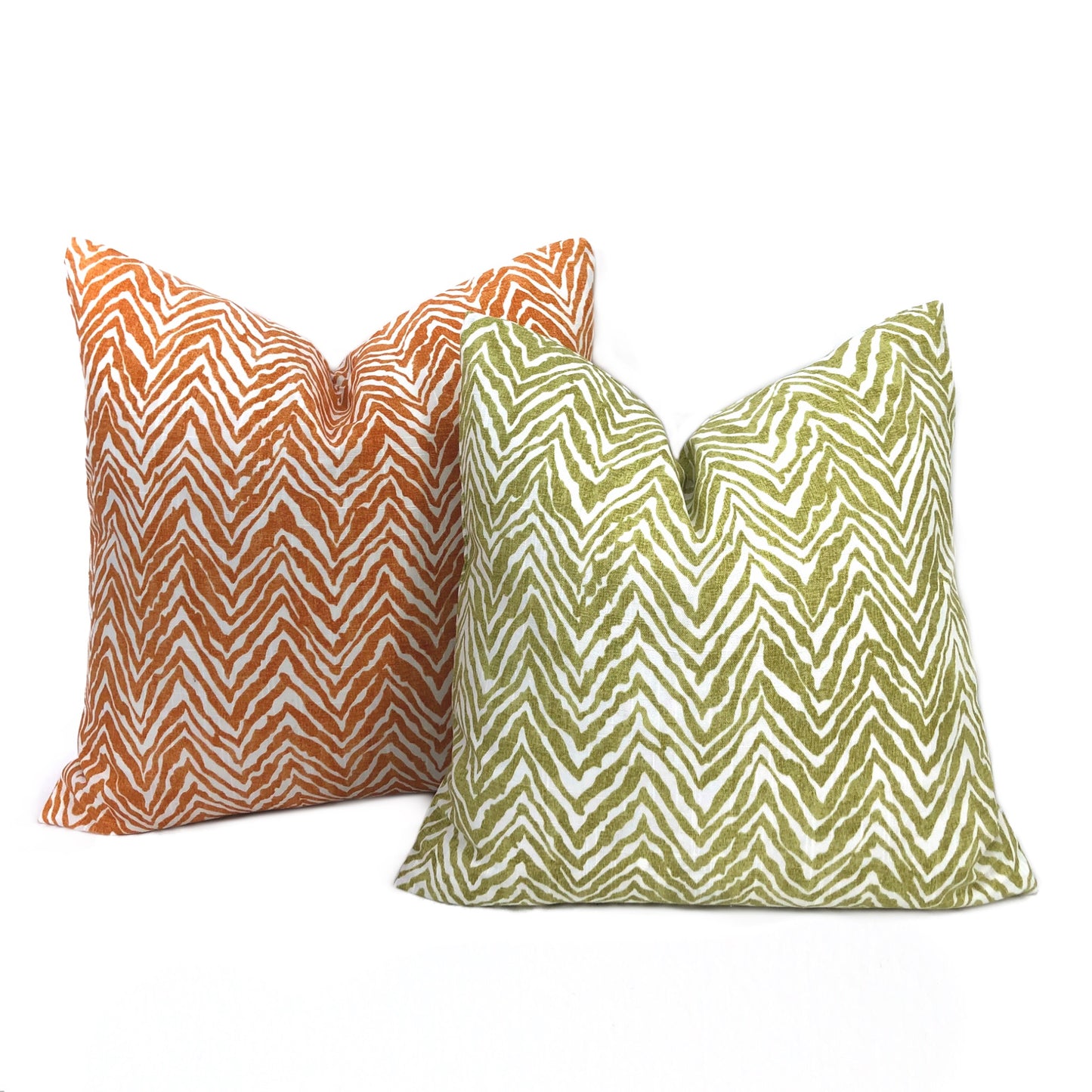 (CLEARANCE) Tigra Orange White Animal Print Pillow Cover