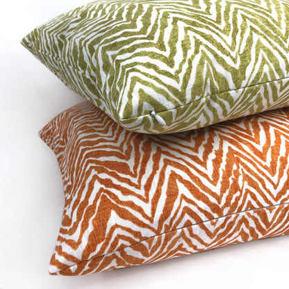 (CLEARANCE) Tigra Orange White Animal Print Pillow Cover