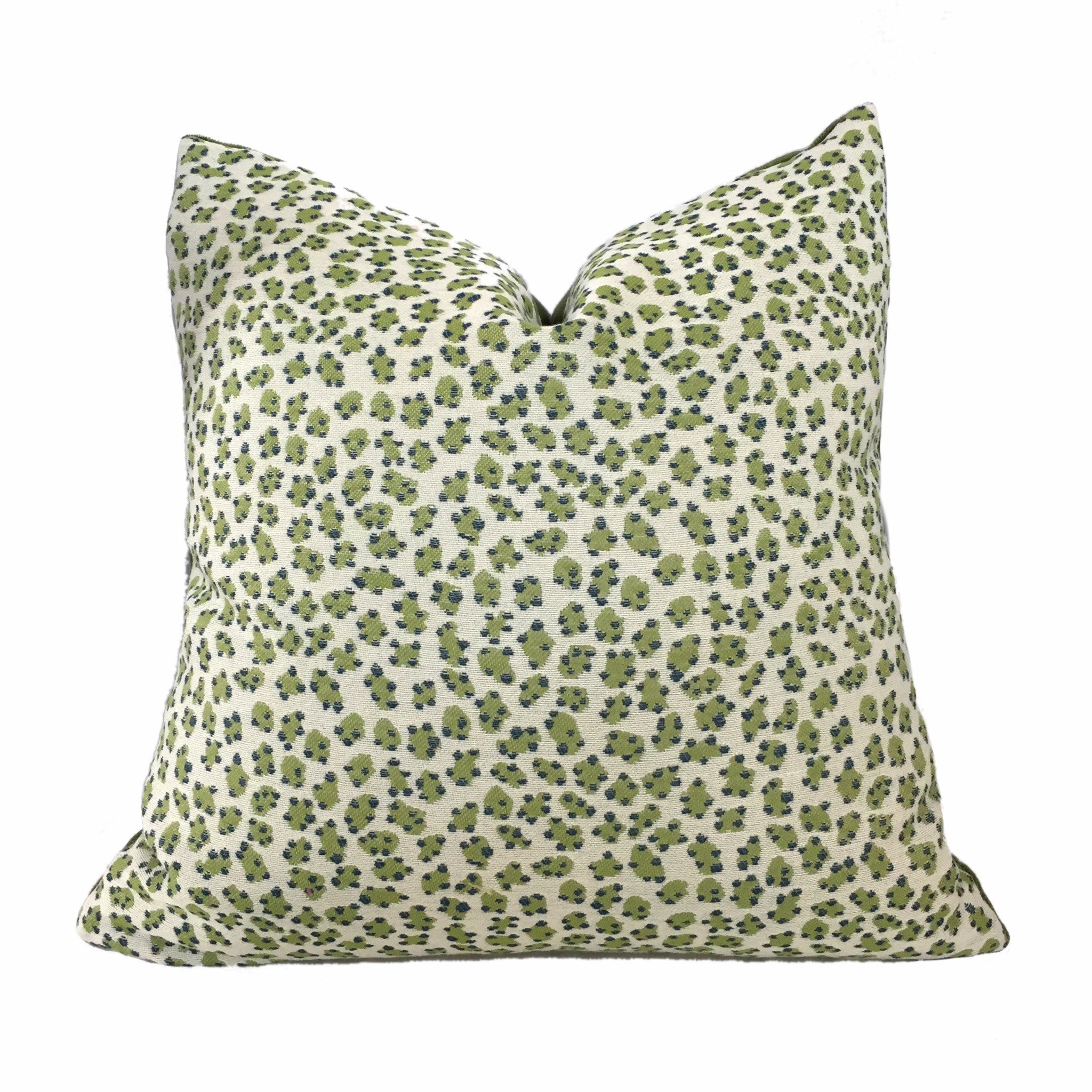 Tilton Fenwick Haute Cactus Green Leopard Cheetah Animal Spot Pillow Cover