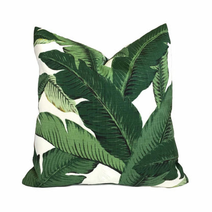 Tommy Bahama Swaying Palm Leaves Green White Indoor Outdoor Pillow Case Euro Sham 24x24 26x26 28x28