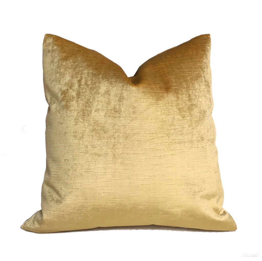 Topaz Gold Robert Allen Luxury Savoy Velvet Pillow Cover