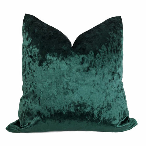 Arcturo Hunter Green Tonal Velvet Pillow Cover - Aloriam