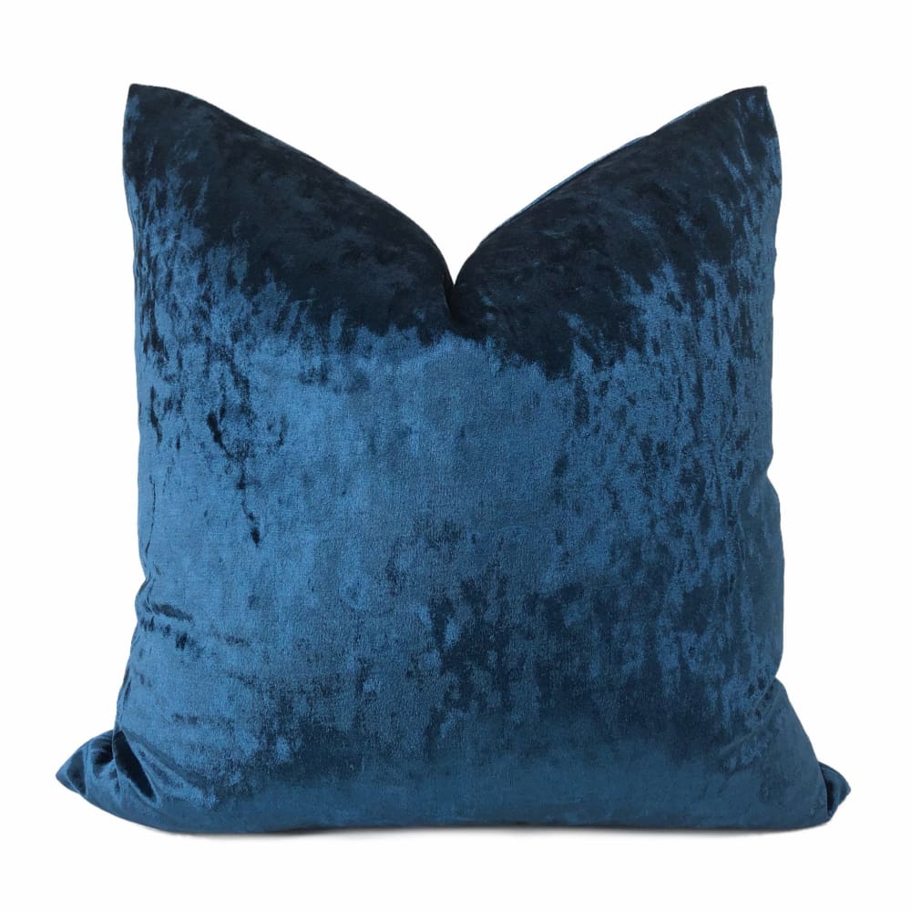 Arcturo Sapphire Blue Tonal Velvet Pillow Cover - Aloriam